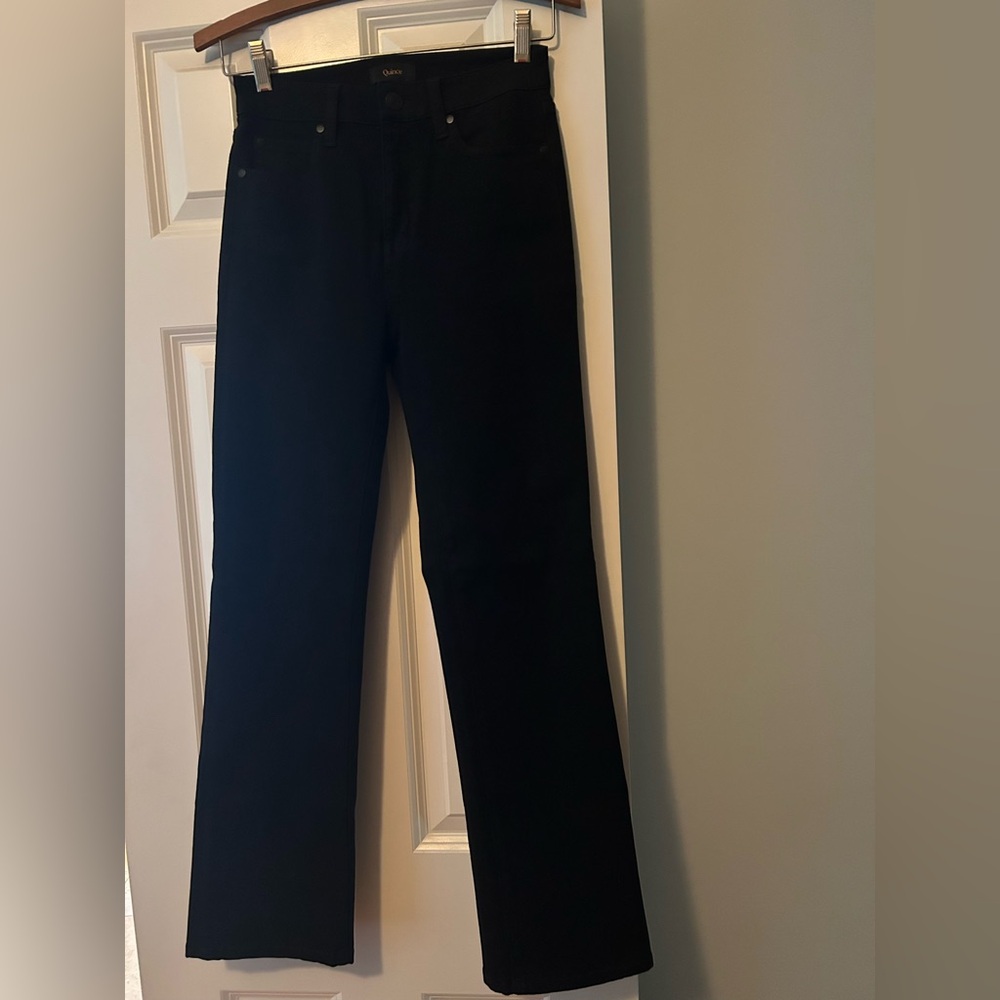 Quince women’s black straight leg jeans size 25